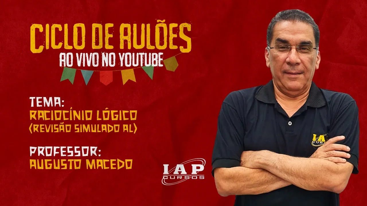 LIVE: REVISÃO DO SIMULADO DE RACIOCÍNIO LÓGICO.
