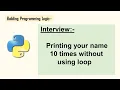 Recursion in Python Python Interview Questions And Anwers Python Logical Interview Questions