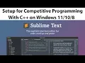 How to Prepare Sublime Text for Competitive Programming on Windows 8