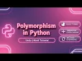 Polymorphism in Python Duck Typing Operator Overloading Method Overriding Urdu Hindi