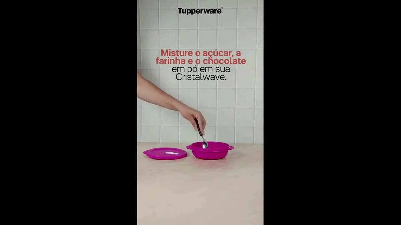 RECEITA DE BROWNIE NA CRISTALWAVE TUPPERWARE | #SHORTS
