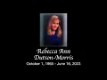 Rebecca Beckie Anne Dutson-Morris Funeral
