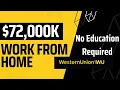 Western Union Work From Home Jobs Remote Jobs Online Job