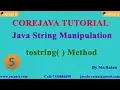 Core Java Tutorial String Manipulation -5 tostring Method By Ratan Sir