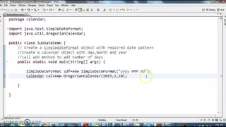 How to subtract number of days from Date in java