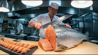 The ultimate guide to filleting a salmon perfectly for sushi prep #SalmonFillet #SushiPrep