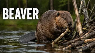 Mother Beaver Relocates Kits After Dam Leak Emergency #beaver #beaverdam #beaverkits #beaverlodge