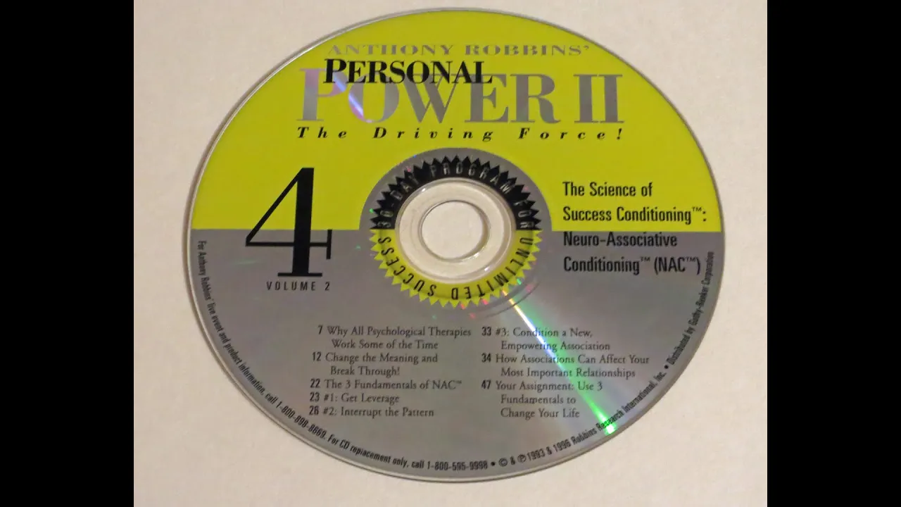 Outline Video Tony Robbins - The Science of Success Conditioning: Neuro-Associative Conditioning (NAC) PPII Disc 4