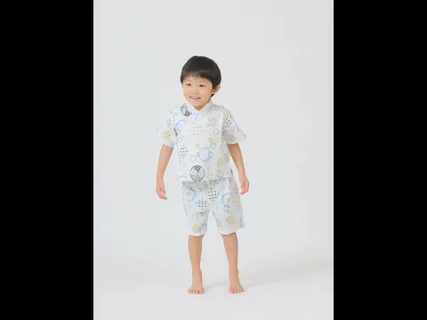 [現貨] 日本直送 Aenak 嬰兒藍色Kiriko Maru日本和服浴衣套裝 (80-130cm)