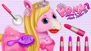 Pony Sisters Hair Salon 2 - Fun Animal Horse Care - Pet Horse Makeup DressUp Makeover Fun Kids Games