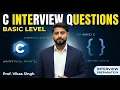 Basic Interview Questions on C Programming CoDing SeeKho by Vikas Singh Preparation
