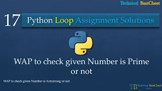 17 Python Program to Check Given no is Prime or not using - Technical BaatCheet