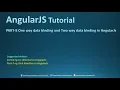 Part - 8 one way data binding and two way data binding in angularJs