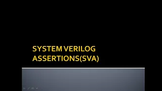 System Verilog Assertion Introduction