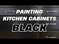 How To Paint Kitchen Cabinets BLACK - Watch The Stunning Makeover