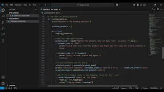 Python vending machine code