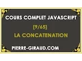 COURS COMPLET JAVASCRIPT - La concatenation en JavaScript