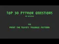 Top 50 Python Coding Questions for Beginners - Print the Floyd s Triangle Pattern