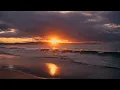 Lagu Firey Sunset on the Beach with Soothing Ocean Waves | Relaxing ASMR for Deep Sleep | 3H in 4K