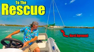 Rescuing a stranded boat!