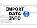 Import Data into R Studio