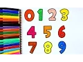 Number Coloring Pages Learning Numbers for Kids by Coloring Numbers from 0 to 9