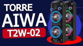 LANÇAMENTO TORRE DE SOM AIWA AWS-T2W-02 2300W RMS E ILUMINAÇÃO RGB