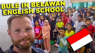 bule visits an indonesian school in belawan north sumatra 