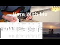 Download Lagu d4vd - Here With Me (guitar cover with tabs \u0026 chords)