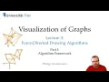 Force-Directed Drawings Algorithmic Framework Visualization of Graphs - Lecture 3