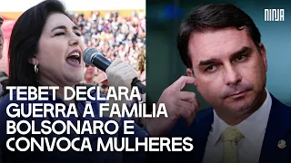 🚨Simone Tebet declara guerra à família Bolsonaro e puxa ficha de misoginia diante de multidão em SP🚨