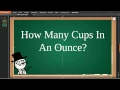 How Many Cups In An Ounce