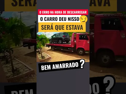 Como um simples descuido fez o carro cair do guincho 😏 #caminhão #caminhoneiro #jornadanorodotrem