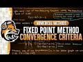 Fixed Point Iteration Method Convergence Numerical Methods