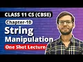 Chapter 10 String Manipulation One Shot Class 11 Computer Science in Hindi