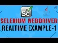 Selenium WebDriver RealTime Example - 1