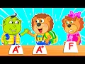 Wants to Be a Good Student Like Superhero - First Day of School Lion Family Cartoon for Kids
