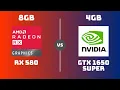RX 580 8gb vs GTX 1650 Super - 1080p 2K and 4K