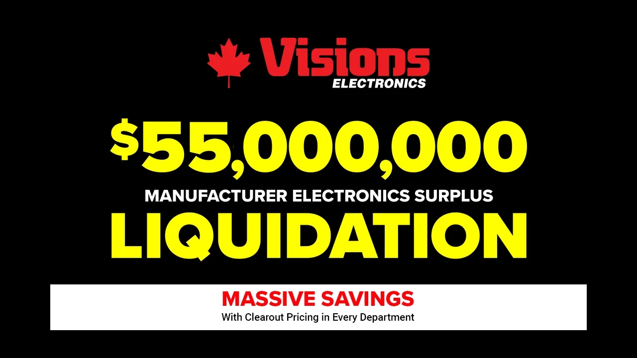 Visions Electronics — Visions Electronics — $55 Million Liquidation Sale (YouTube video ad)