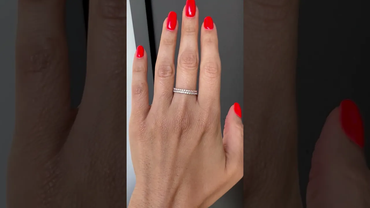 14k Gold Diamond  Wedding Band Stackable Ring