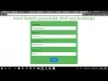 Form Submit using Ajax in PHP