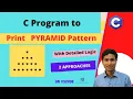 C Program to Print PYRAMID Pattern - 12 Logic Program C Programming Dilip Kumar Gangwar