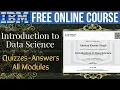 IBM Free Certificate Course Introduction to Data Science Quizzes-Answers Cognitive Class