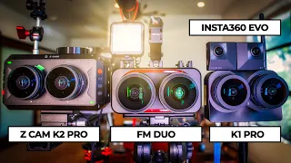Download Best VR180 Camera for Filmmaking: Compare FM DUO, Z Cam K2Pro, K1Pro, Insta360 EVO in 3D 8K 60fps MP3