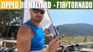 The Jib Halyard system on Hobie Tiger, FX1 Tornado F18 F16 or similar