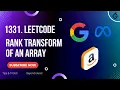 Rank Transform of an Array Leetcode Python Easy