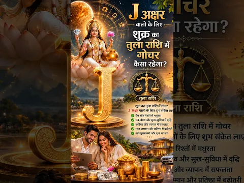 J अक्षर वालो के लिए शुक्र का तुला राशि में गोचर केसा रहेगा....Suresh Shrimali