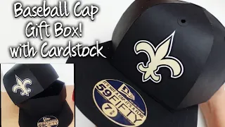 DIY Cardstock Baseball Hat 3D Box with Cricut