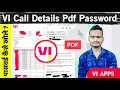 Vi call details PDF password How to get Vi call details Vi call history PDF Technical Thought