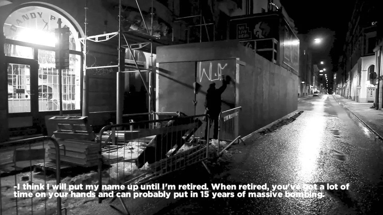 Bombing With Uzi. (Graffiti documentary).
